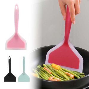 [Same Day Ship] Silicone Spatula Wide Mouth Non-stick Scraper Steak Beef Egg Cooking Spatula Pancake Baking Tools Kitchen Cooking Shovel