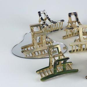 กิ๊บติดผมเกาหลี รหัสAC217 กิ๊บหนีบผมทรงตัวที T-shape โครงโลหะ ด้านบนเคลือบอะซิเตท hair accessories hair claw