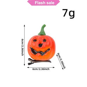 Flash Sale Halloween Hair Clip Funny Pumpkin Hairpin Girl Headwear Hair Accessories Headdress Halloween Party Dress Up Props