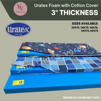 Original Uratex Foam with Free Cotton Cover (3 Inches Thickness)
