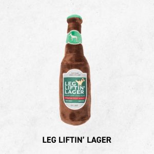 FuzzYard Plush Dog Drinks Toys | 12 Alcoholic Designs with Crinkle Paper Sound