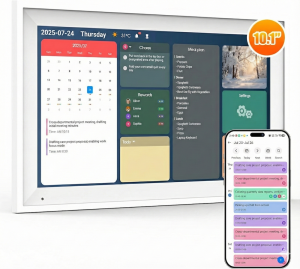 2-in-1 Digital Calendar Photo Frame 15.6 Inch Smart Calendar & Chore Chart with 1920*1080 Touchscreen Interactive Display Electronic Calendar for Family Schedules 64GB Wifi Meal Planner Wall & Desk Mountable for Organizing 2026 Calendar