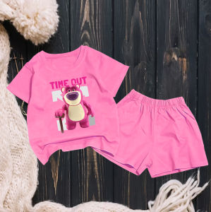 Bộ đồ bé gái hình gấu dâu TIME OUT cho bé gái siêu xinh cho bé 6-24kg.BGL38.