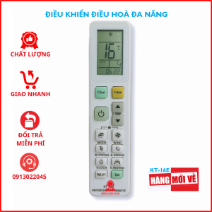 Điều khiển điều hòa đa năng -Tương thích tất các các loại điều hòa (KT-16E)