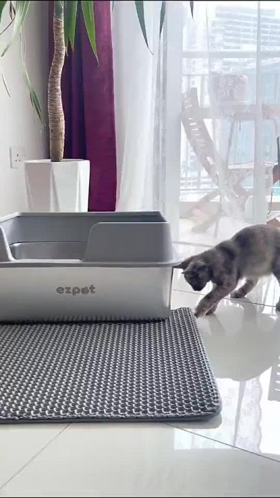 【Stainless Steel Cat Litter 】Open Cat Litter  Cat Toilet Cat Litter Tray Tandas Kucing Besar Bekas Pasir