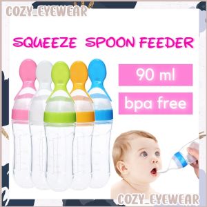 Baby Spoon Bottle Feeder Dropper Squeeze Training Feeder Bottle Kids Feeding Tool Silicone Soft Infant Fruit Rice Paste