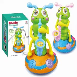 SKISOPGO Childrens Electric Caterpillar Saxophone Musical Toys Dancing Saxophone Caterpillar,with LED Lights