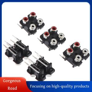 [Gorgeous] Hot Sale 5Pcs 2 4 hole RCA Female Stereo audio Jack AV Audio input socket Connector