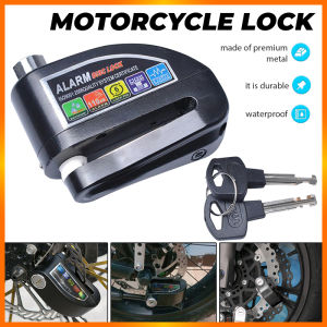 E&M Motorcycle Alarm Disc Lock Motorbike Anti-theft Lock Wheel Disc Brake Security Safety Siren Lock Universal Waterproof