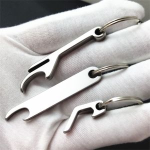 SADSAF เหล็กไร้สนิม พวงกุญแจที่เปิดขวดเบียร์ มินิมินิ โลหะสำหรับตกแต่ง ที่เปิดกระป๋องไวน์ มัลติฟังก์ชั่ อุปกรณ์ในครัว