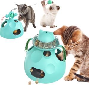 Interactive Cat Toy   Suitable for indoor cats  4  Combination  1  Smart Cat Wand Dancer Maze Toy Slow Feeder Treat Dispenser Feeder Entertainment Mental StimulationSupplies Birthday Gift