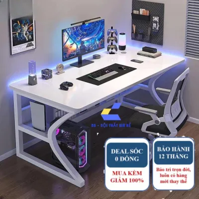 Bàn làm việc Bàn Học Bàn Gaming chữ U K Z chân sắt sơn tĩnh điện chống xước đa năng có kệ gỗ DS Future Nội thất