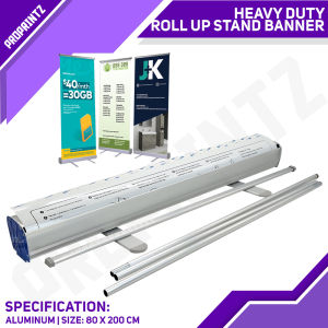 PROPRINTZ Roll Up Banner Stand Aluminum 200cm x 80cm for Party Event and Tarpaulin Stand