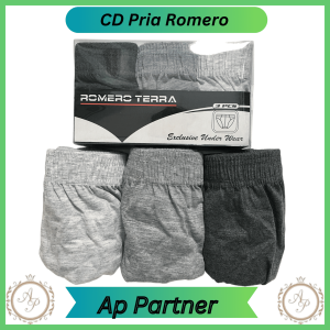 Grosir 6 Pcs CD Celana Dalam Laki Laki Romero Tera Bahan Katun | Celana Dalam Cowok Adem Murah