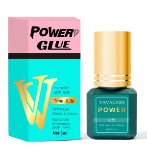 VAVALASH Eyelash Extension Glue Lash Extension Adhesive 0.3 Sec Drying Time Retention 9 Weeks Maximum Bond Lash Glue Long Lasting Black Eyelash Glue Professional Lash Artist Use (Power5ml)