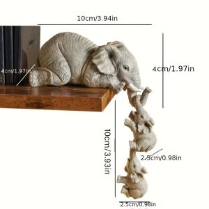 ✨ Elephant Ornament Set/ Home Decor/ Resin Sculpture/ Living Room/ Lucky Elephant Statue/ Desk Decoration For Family/ Stylish Gift/吉祥长寿大象摆件套装
