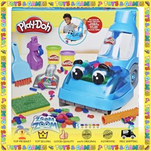 Play-Doh Zoom Zoom Vacuum and Cleanup Toy with 5 Colors Original New 2023 For Kids Gift Birthday Ready Stock