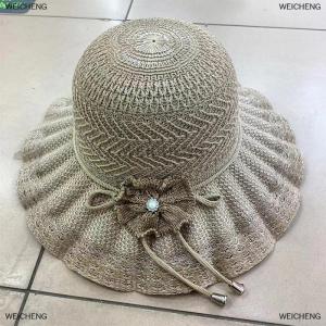 [COD] WEICHENG Wide Brim UV Protection Straw Hat Fashion Casual Breathable Beach Cap Bucket Hat Summer Sun Hat