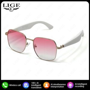 Lige 2025 ai thông minh dịch Kính mát gọi điện thoại qua bluetooth với Kính Chống Tia UV Thời Trang AL thông minh không dây dịch Kính