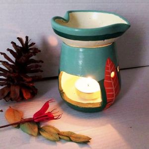 Candle Holder Tempat Lilin Hiasan Panjangan Meja Unik Bahan Gerabah