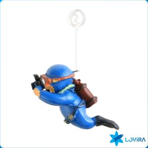 LoviRa Aquarium Decor Fish Tank Floating Cute Decoration Diver Ornaments DIY Toy