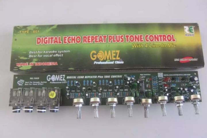 kit audio digital echo repeater mic type801 gomez karaoke sound