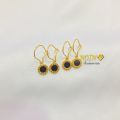 Anting Desi Hitam Vintage Romawi Permata Anting Jepit Titanium Anti Karat Korea. 