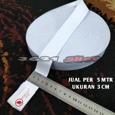 5 mtr Karet 3 cm/karet Elastic 555P/karet 3 cm/karet murah