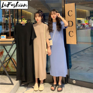 LuFashion Womens Dresses Cotton Casual Dress Women Short Sleeve Fashion - Bust 96cm/37.4 Inch, Length 6cm/ Inch, Sleeve Length 6cm/ Inch, Asian Size M