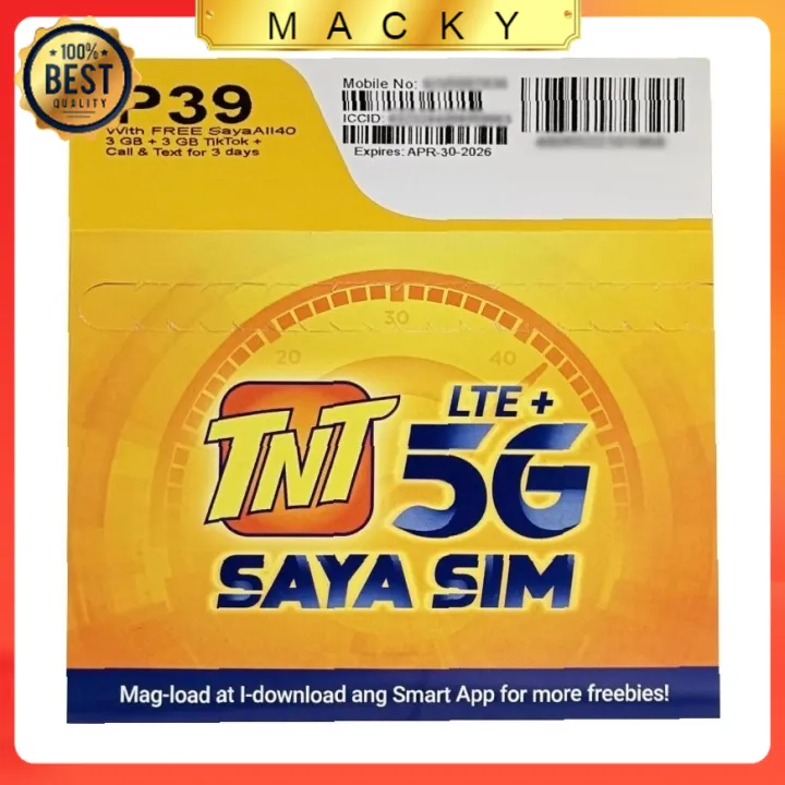 Sim Card Call/text Data Macky TALK and TEXT Prepaid 5G Sim Card With Data Promo TNT Sealed With ...