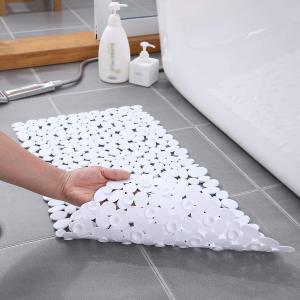 anti slip bathroom mat Non-Slip Non Slip Bath Mat Shower Base Mat With Drain Holes Anti Skid For Tub Floor