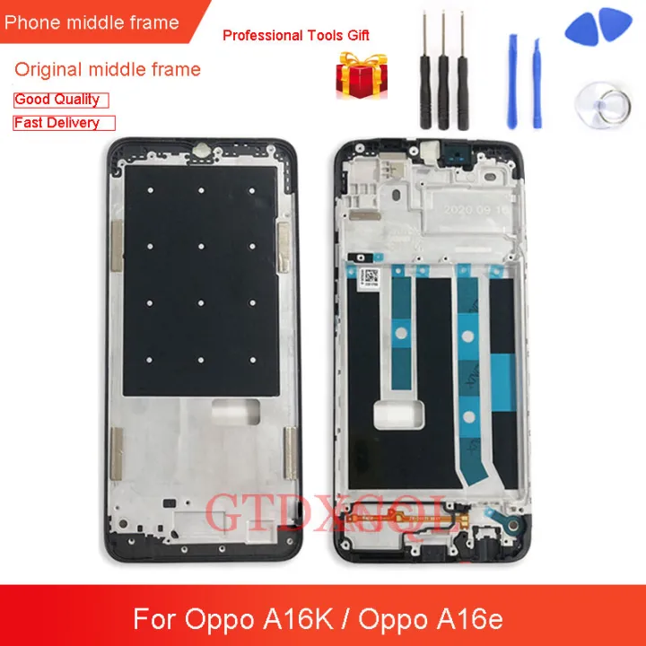 6.52 inches For Oppo A16K /Oppo A16e Middle Frame Plate Housing Board LCD Support Mid Faceplate Bezel Replace Repair Spare Part