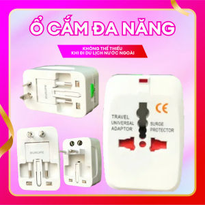 Ổ Cắm Điện Du Lịch Quốc Tế Đa Năng – Chuyển Đổi Điện Áp & Phích Cắm Tương Thích 150 Quốc Gia