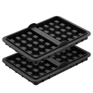 2Pieces Air Fryers Compatible Waffle Pan Set Silicone Bakeware with Handle Oven Safe Waffle Molds for Easy Removal