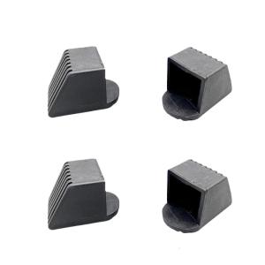 4Pcs Gym Equipment End Caps Plastic Square Tube Sleeve Foot Cover Protectors Workout End Caps Finishing Plug Enduring
