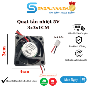Quạt tản nhiệt 5V 3CM quạt 5V 3x3x1CM 3010 cho thiết bị điện tử FAN 3CM ShopLinhKienHT