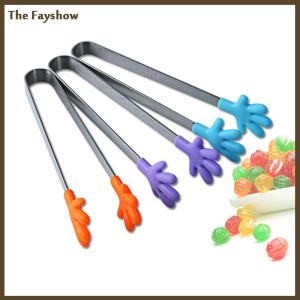 [The Fayshow] ที่คีบน้ำแข็งทำจากซิลิโคนสำหรับทำอาหารในครัวที่คีบสลัดบาร์บีคิวแบบใช้มือ