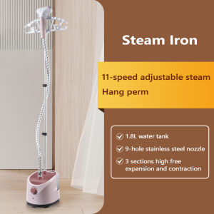 2000W Steam Iron Hanging Ironing Machine 3 Speeds Adjustable Household Handheld Clothes Ironing Machine 9 Steam Vents 1.7L Water Tank Adjustable Vertical Flat Ironing Machine Easy to Clean Clothes