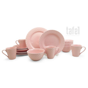 Piring Makan Set Embossed Isi 16