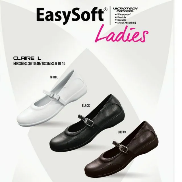 World Balance Easy Soft Claire Ladies White Shoes Nursing Student