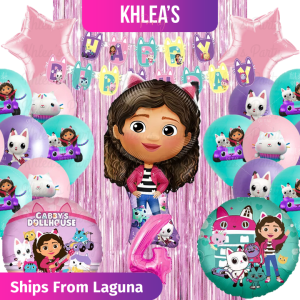 Gabby Dollhouse Birthday Party Theme Decorations Balloon Set 2