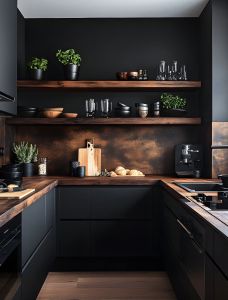 two (2) pcs wooden shelves with concealed metal support shelves organizer with hidden metal support