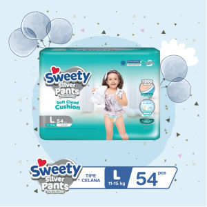 Sweety Silver Pants L 54 Pcs
