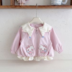 Áo Khoác Gió Bé Gái Thêu Hình Hello Kitty Xinh Xắn 9 ~ 24kg - KimKim Kids