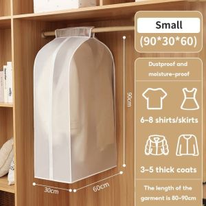 Clothes Dust Cover Stereo Garment Dust Cover Protector Wardrobe Storage Bag Transparent