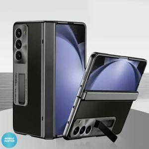 Samsung ZFold 5 360 XUNDD Electroplate Clear Case with Hinge Protection and Kickstand (Black) Z Fold 5 Z Fold5