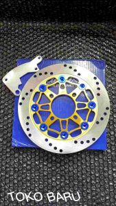 PIRINGAN DISC CAKRAM DEPAN NISSIN UKURAN 220 MM PLUS BREKET KALIPER STANDAR HONDA BEAT SCOOPY VARIO DLL