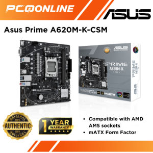 Asus Prime A620M-K-CSM AM5 mATX Motherboard (PRIME A620M-K-CSM)