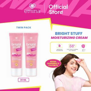 Emina Bright Stuff Moisturizing Cream 20 mL Twin Pack - Paket Perawatan Pelembab Wajah Cerah Glowing