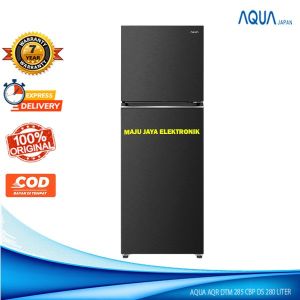 Kulkas 2 Pintu AQUA AQR DTM 285 CBP DS Magic Neo Turbo Cooling Ice Twist 49 Watt 280 Liter